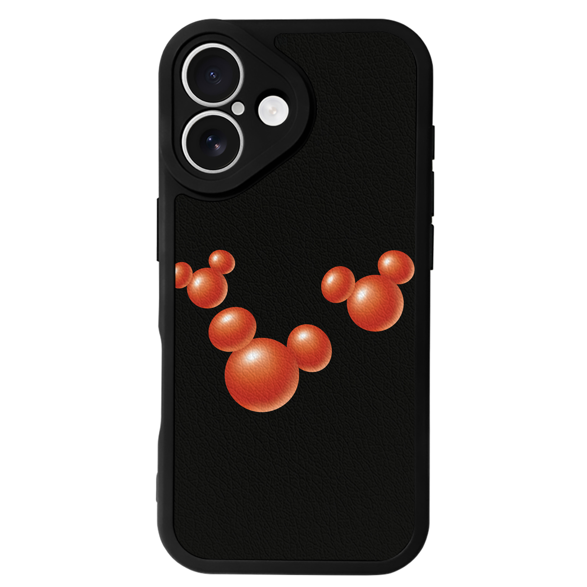 （画像用） ミッキーマウス Mickey Mouse 【iPhone 16シリーズ対応】シリコンスマホケース（レザー調） 材質：シリコン